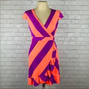 Lilly Pulitzer Adriel Wrap Dress in Sunrise Orange